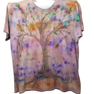 Vintage Unique Original Art T-shirt, 100% Cotton  Xl, Hand Painted and Signed